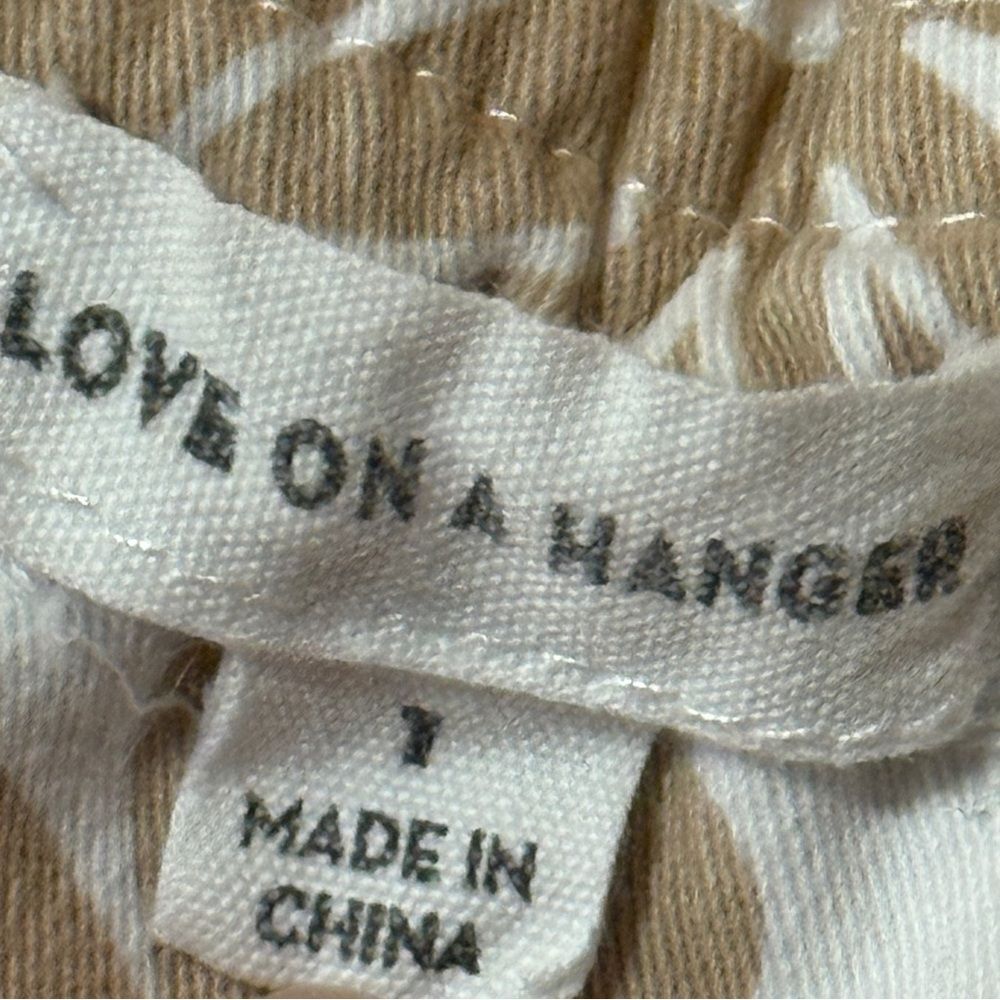 Love On A Hanger Retro Print Mini Skirt Beige White Size 1 - Picture 7 of 12